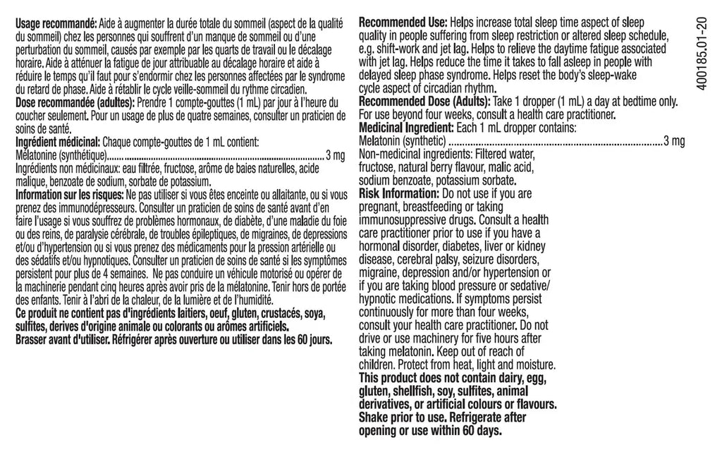 Sleep Tight™ Melatonin 3MG Liquid 50ml - 400185