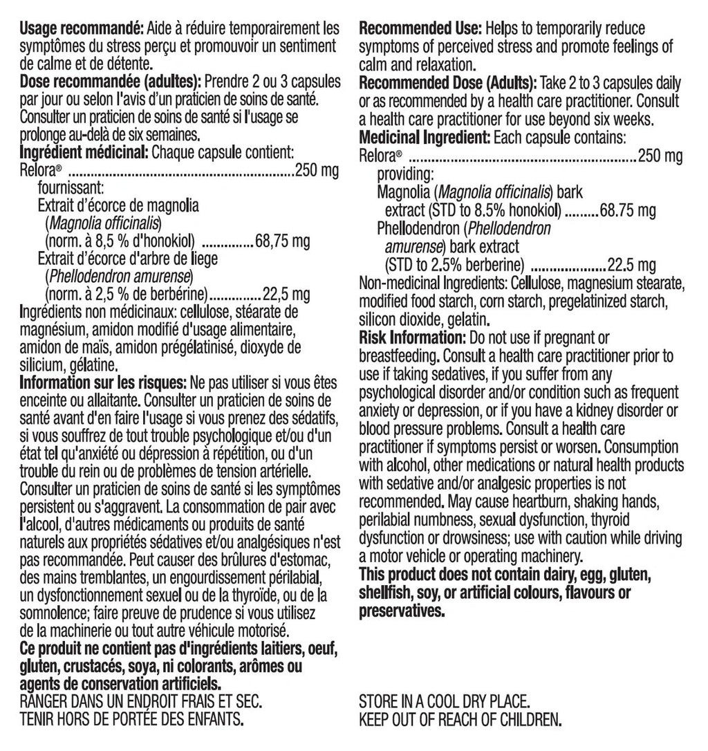 Nature's Harmony® Relora® 250mg 60 Capsules - 400600