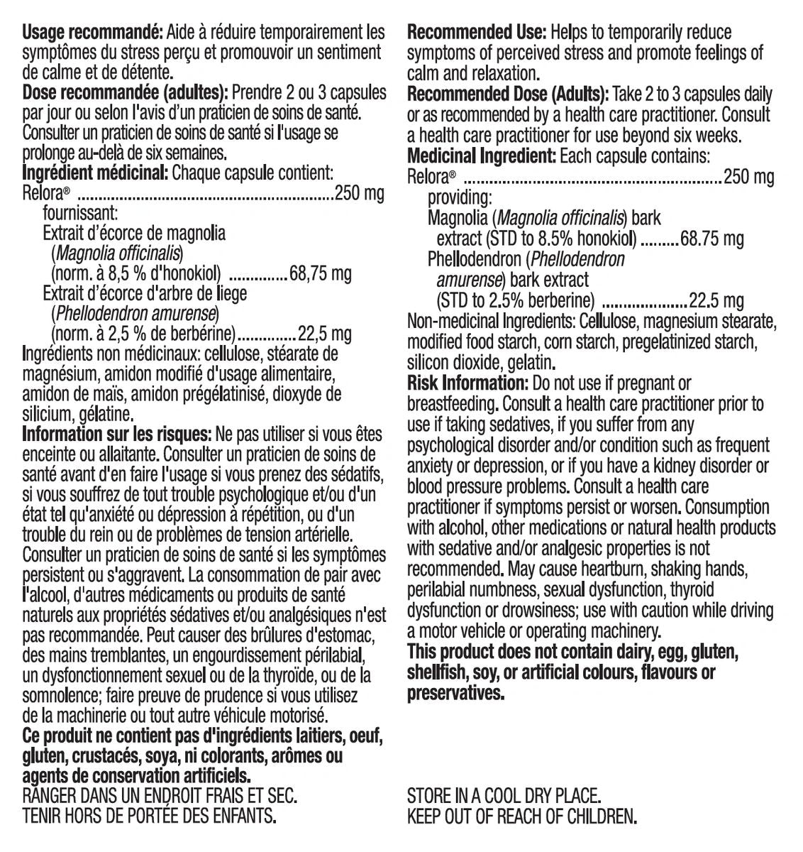 Nature's Harmony® Relora® 250mg 60 Capsules - 400600