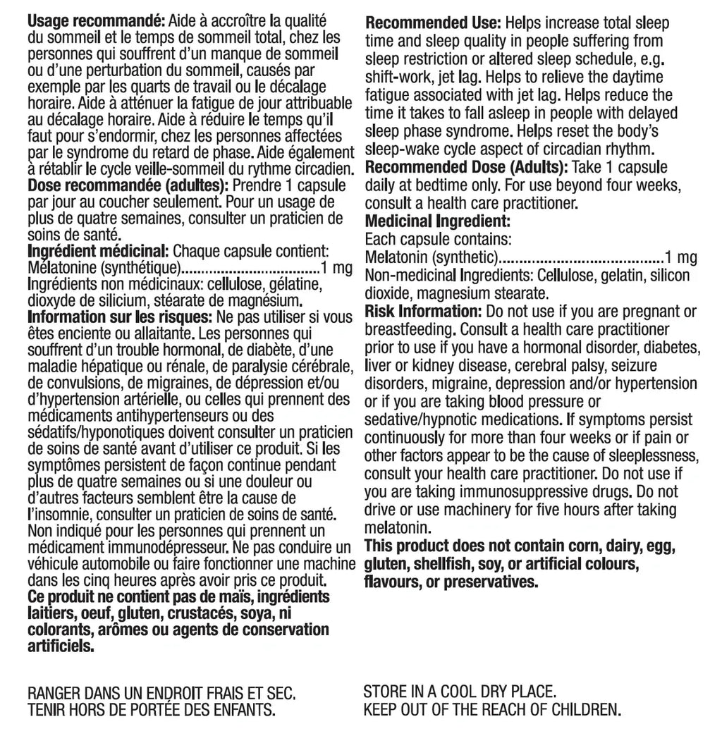 Sleep Tight™ Melatonin 1mg 90 Capsules -400880