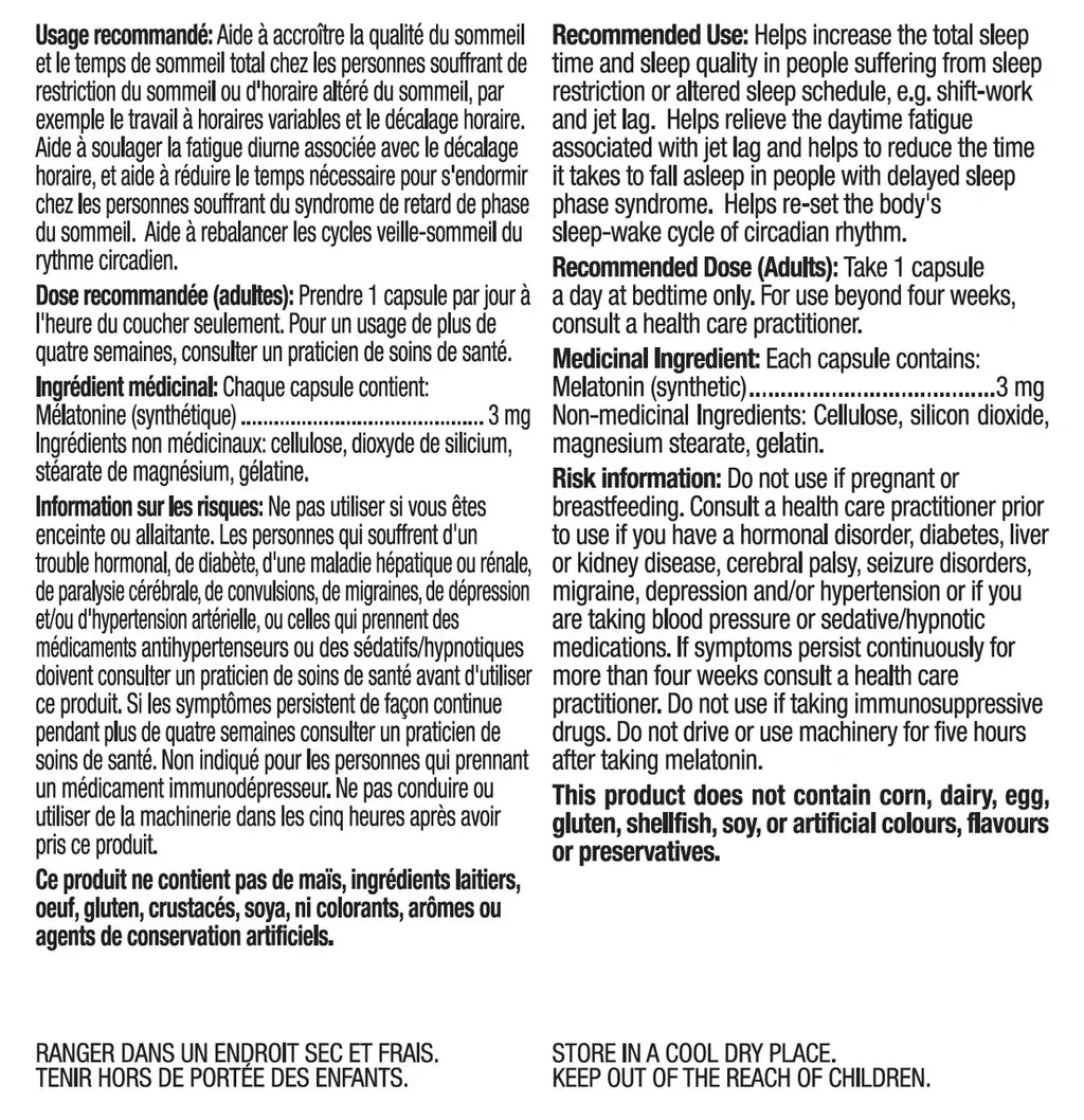 Sleep Tight™ Melatonin 3mg 105 Capsules - 400870