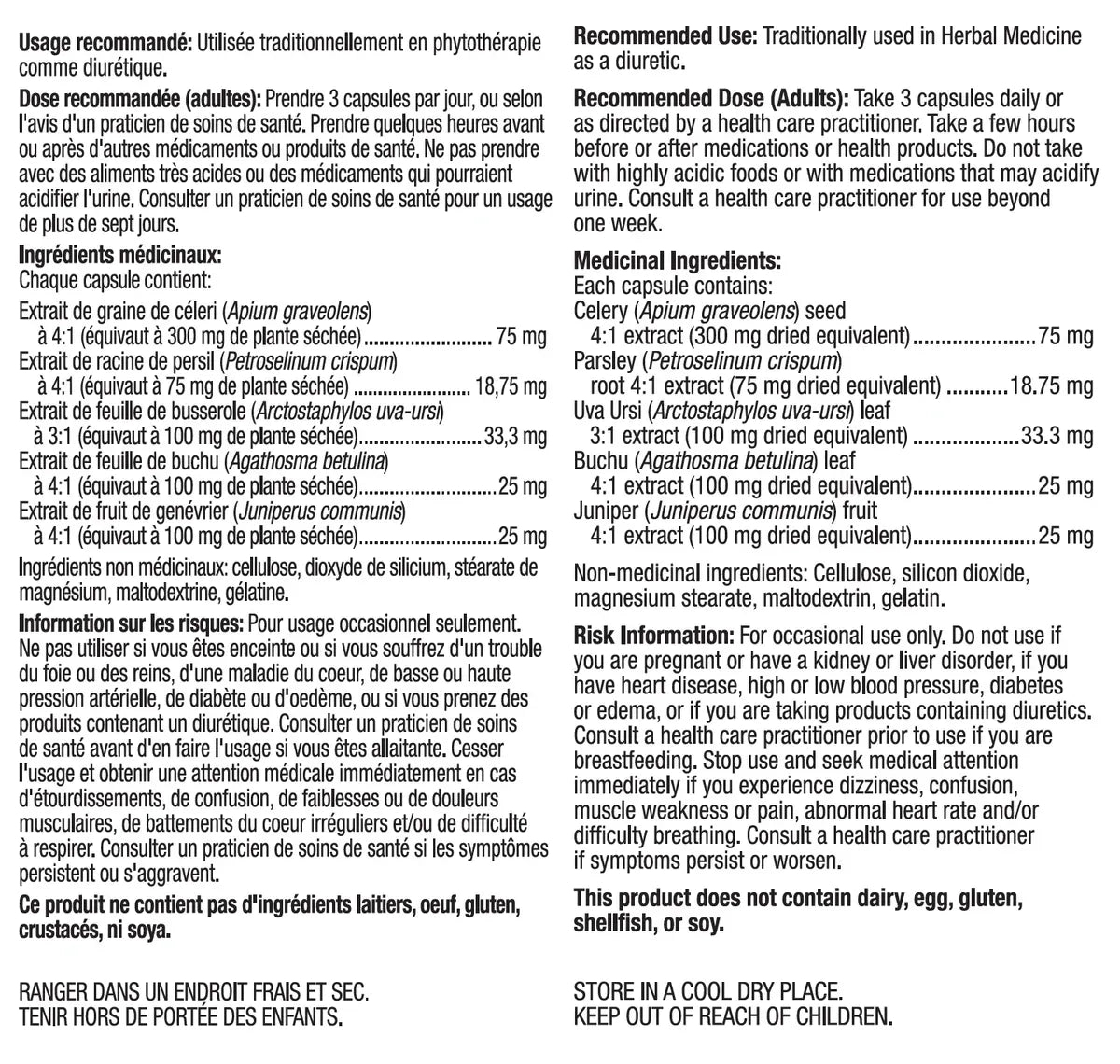 Herbal Diuretic 250 Capsules -400342