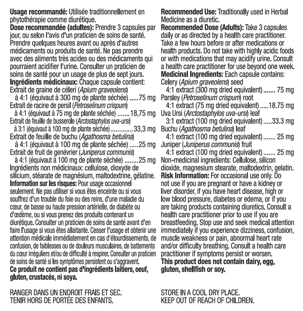 Herbal Diuretic 100 Capsules - 400340