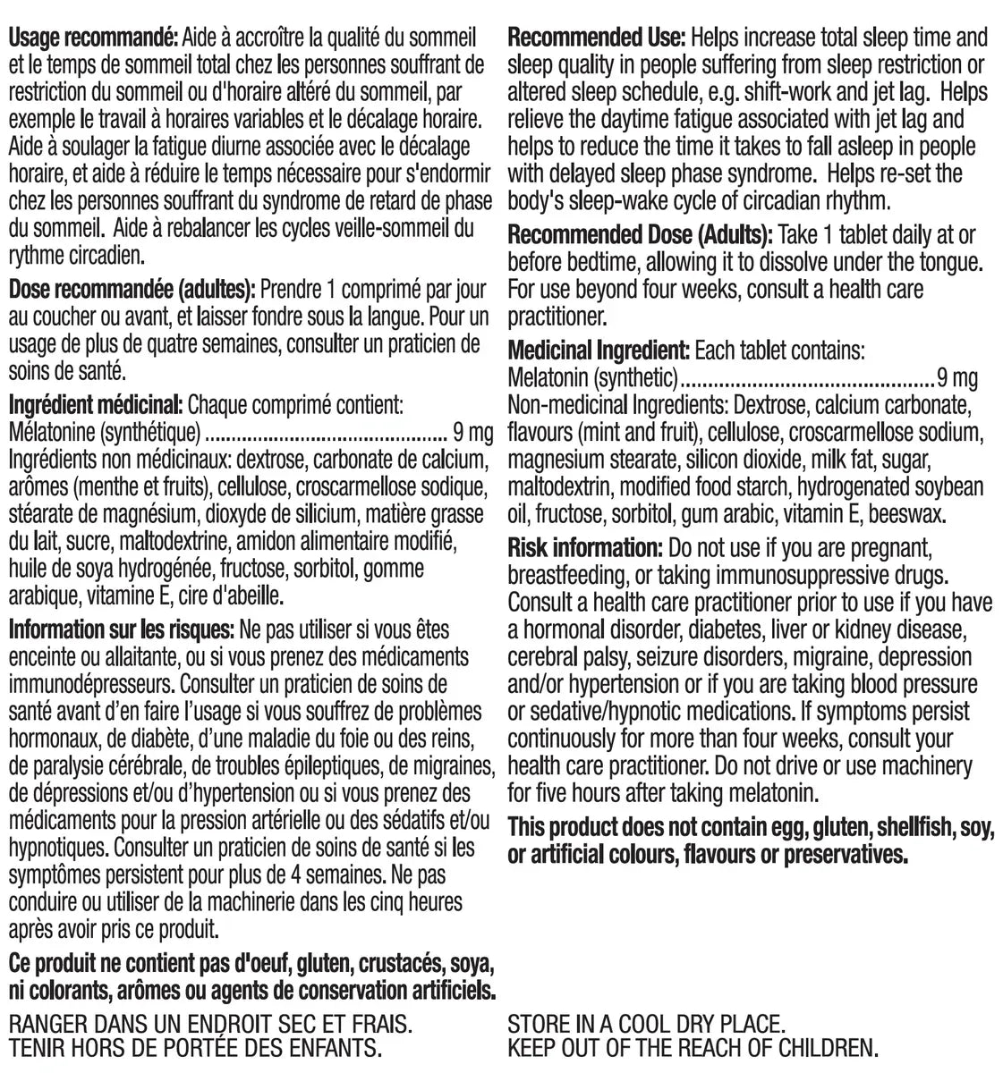 Sleep Tight™ Melatonin Max 9mg 60 Tablets -400634